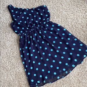 One Shoulder Polkadot Dress